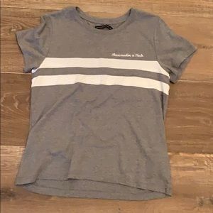 Grey and White Striped Tee